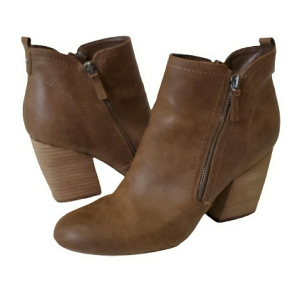 Crown Vintage Taryn Brown Leather Booties, 9.5